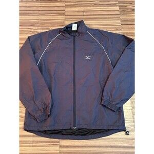 Mizuno Mens Windbreaker Jacket Navy Blue sz 2XL
